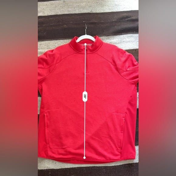 Under Armour Men’s Cold Gear Red Loose Quarter Zip Shirt Top Sweater X-Large - Picture 7 of 7